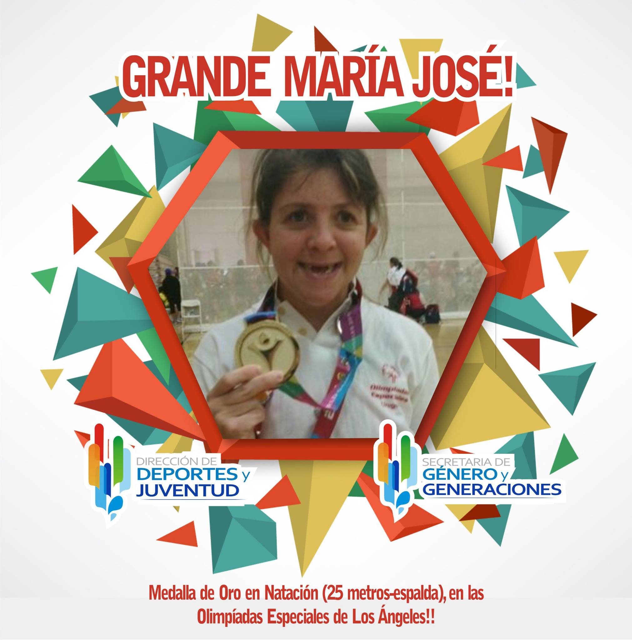 María José, medalla de oro en natación - Olimpíadas Especiales